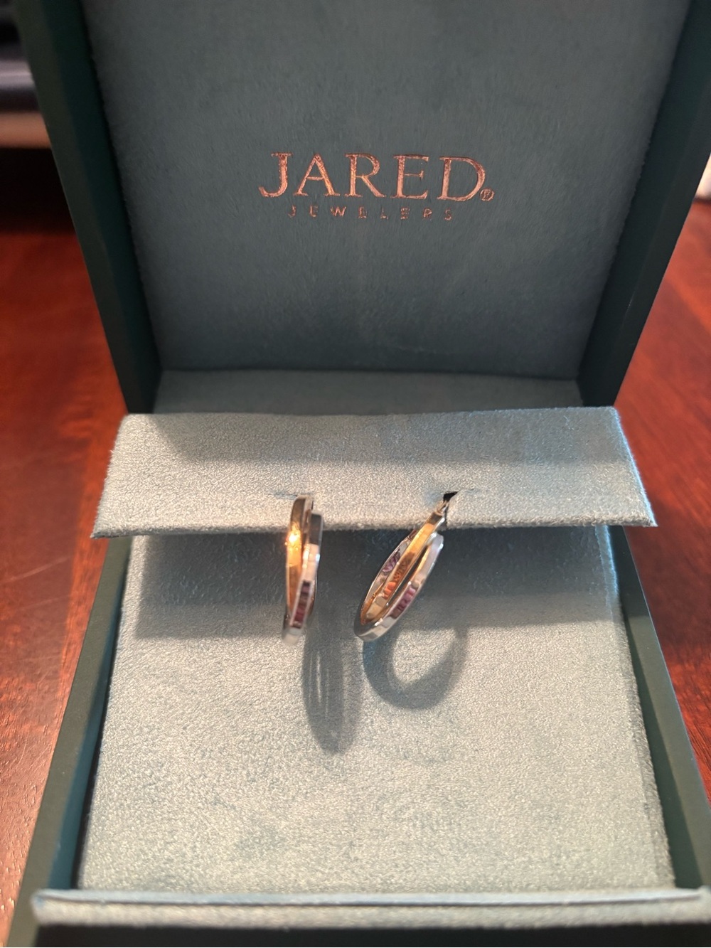 Jared Two-Tone Hoop Earrings — Gold and White Gold 14K